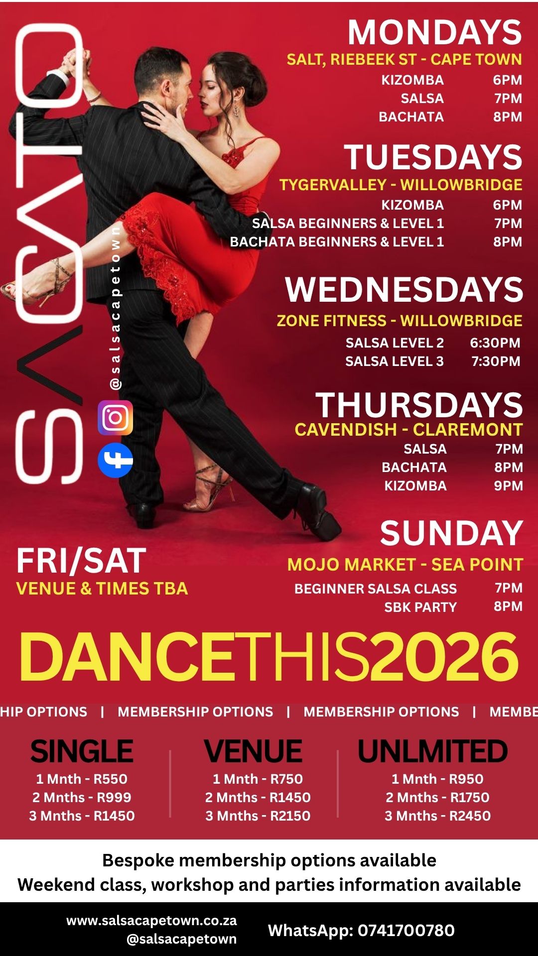 SACATO Schedule